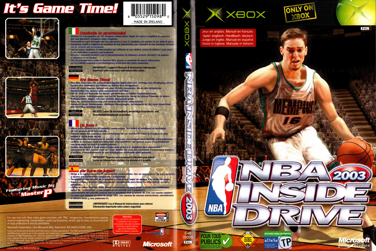 NBA Inside Drive 2003 box art for Xbox